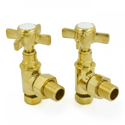 Belgravia Manual Cast Iron Radiator Valves Un-Lacquered Brass